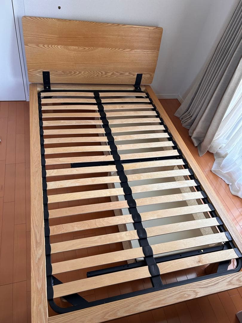 【無印良品】木製ベットフレームセミダブル　ヘッドボード•ベッド下収納付 木製ベッドフレーム用ヘッドボード | 無印良品