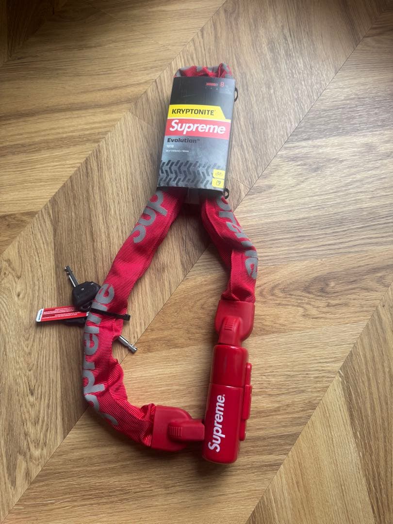 シュプリーム 自転車 鍵 ロック チェーン supreme メンズ SS21 Supreme Kryptonite Integrated Chain Lock チェーンロック