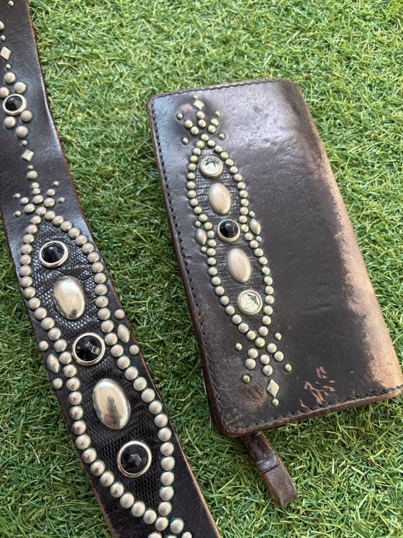 ウルフズヘッド スタッズベルト 財布 セット