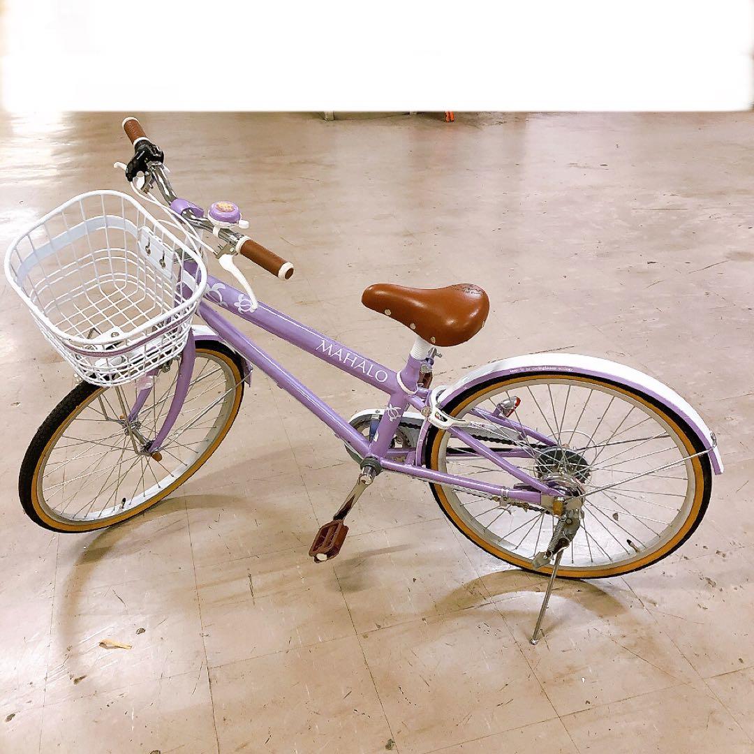 江東区引渡し限定】子供用自転車 MAHALO 22インチ ラベンダー 6段変速
