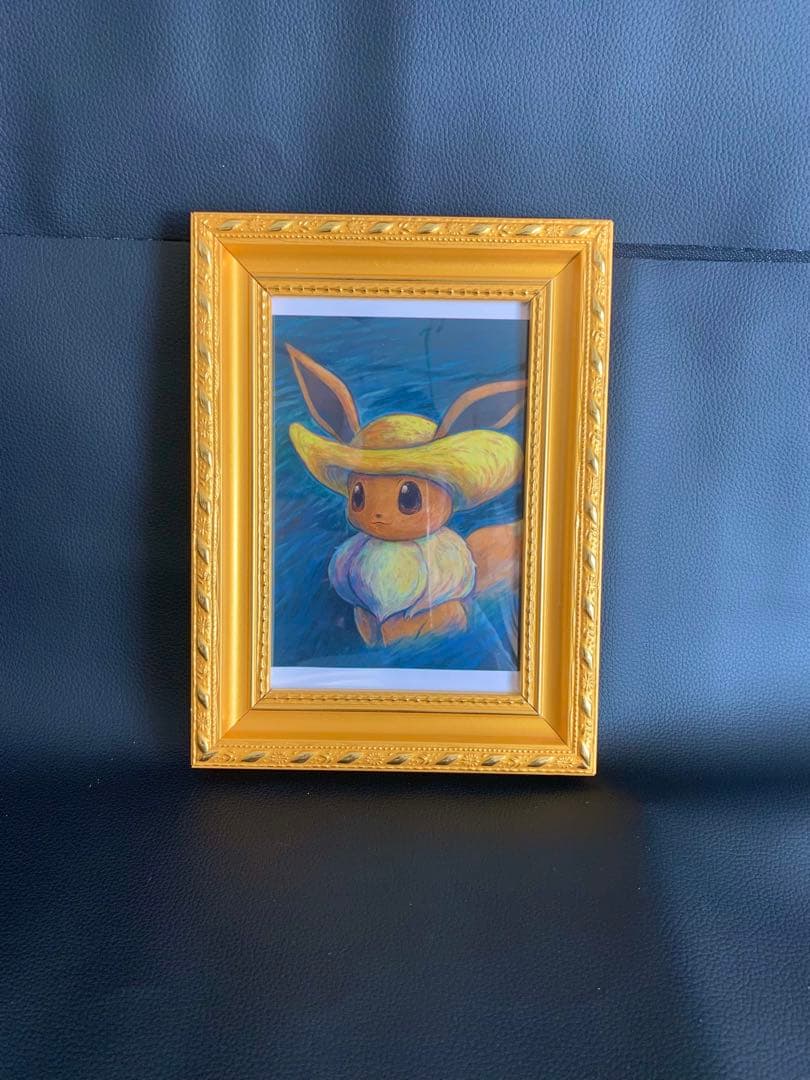 ゴッホxポケモンコラボ限定商品アートプリント、はがき正規品金枠額縁