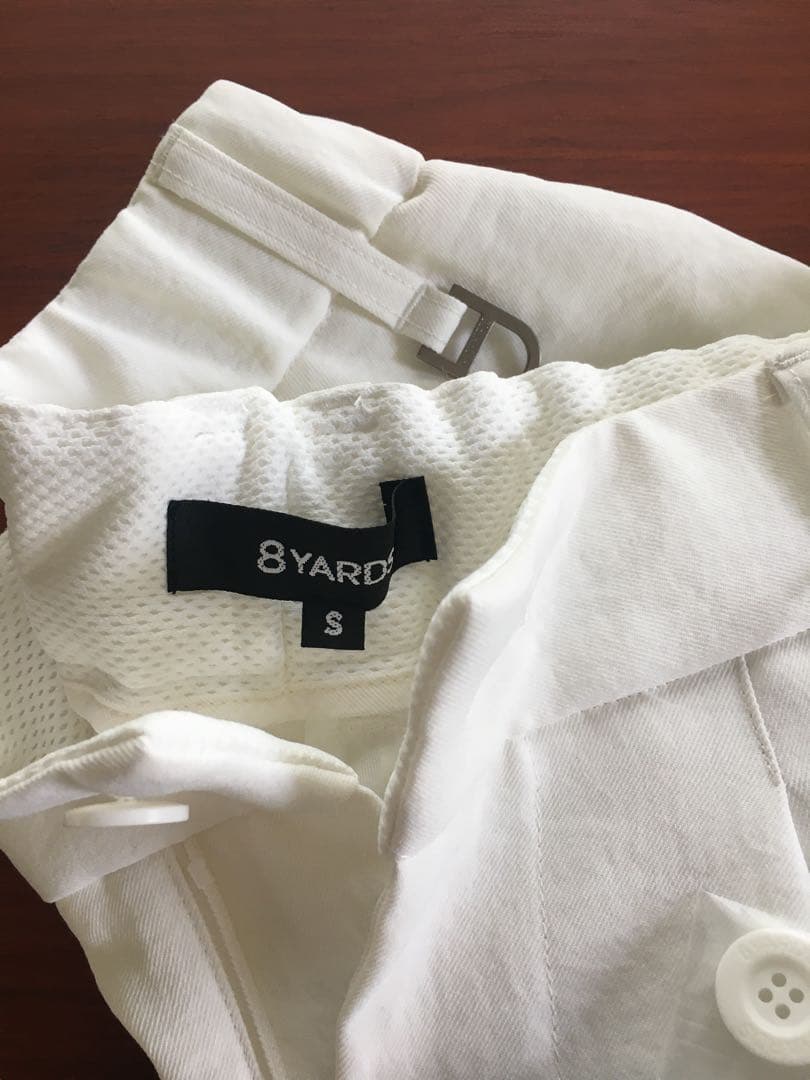 8YARDS 2025完売品 レディース ダブルタックショーツ ホワイト-定番人気