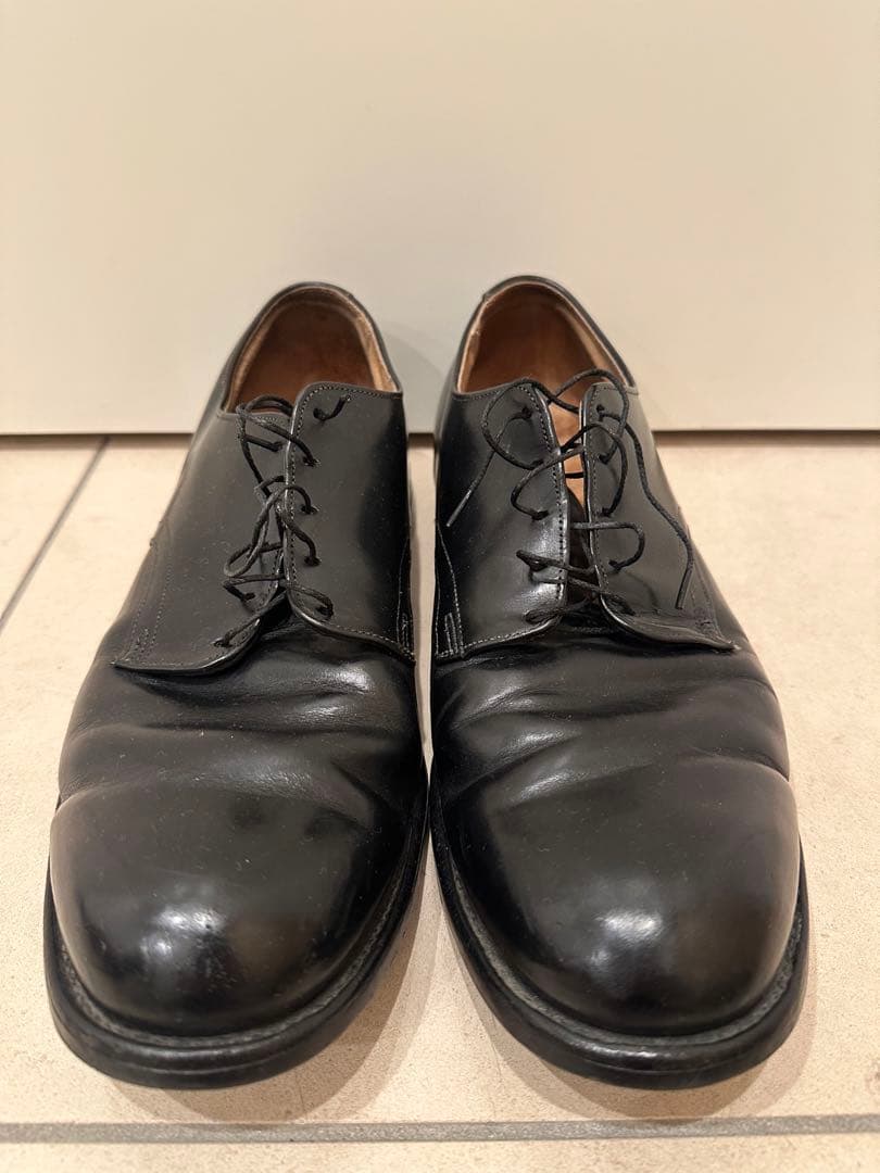 サービスシューズ　ダービーシューズ　ビンテージ 69年製 デッドストック U.S NAVY D.J.LEAVENWORTH 社製 6アイレット