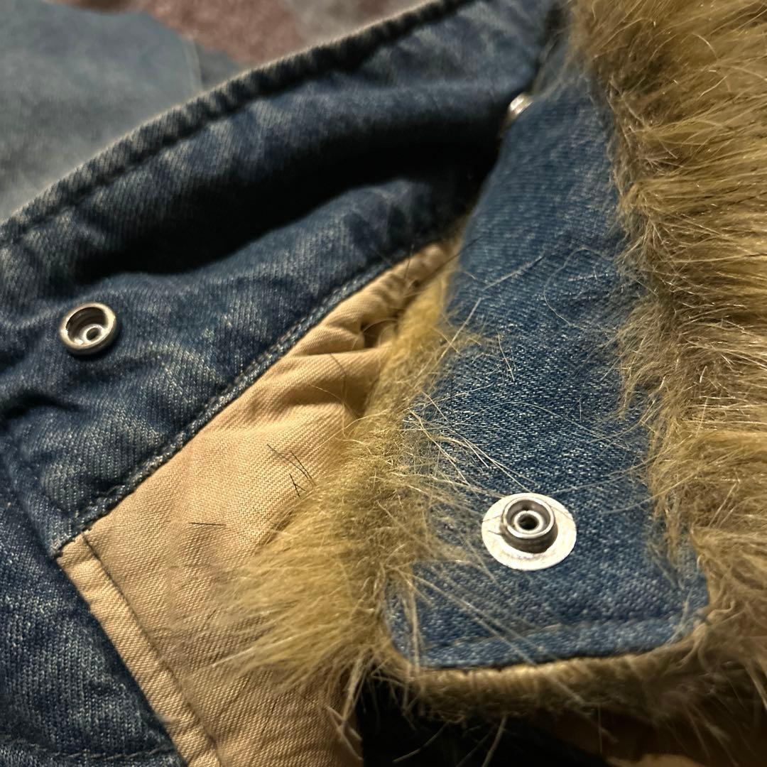 メンズアウターモッズコート Johnbull デニムブルーカジュアル