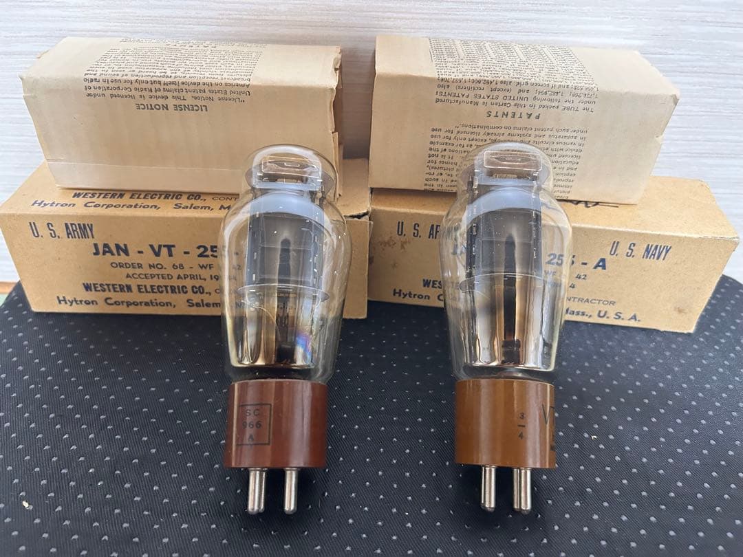 Western Electric VT-25A 真空管 ペア・箱付き Aランク】Western Electric VT-25-A 真空管 2本 ウエスタン
