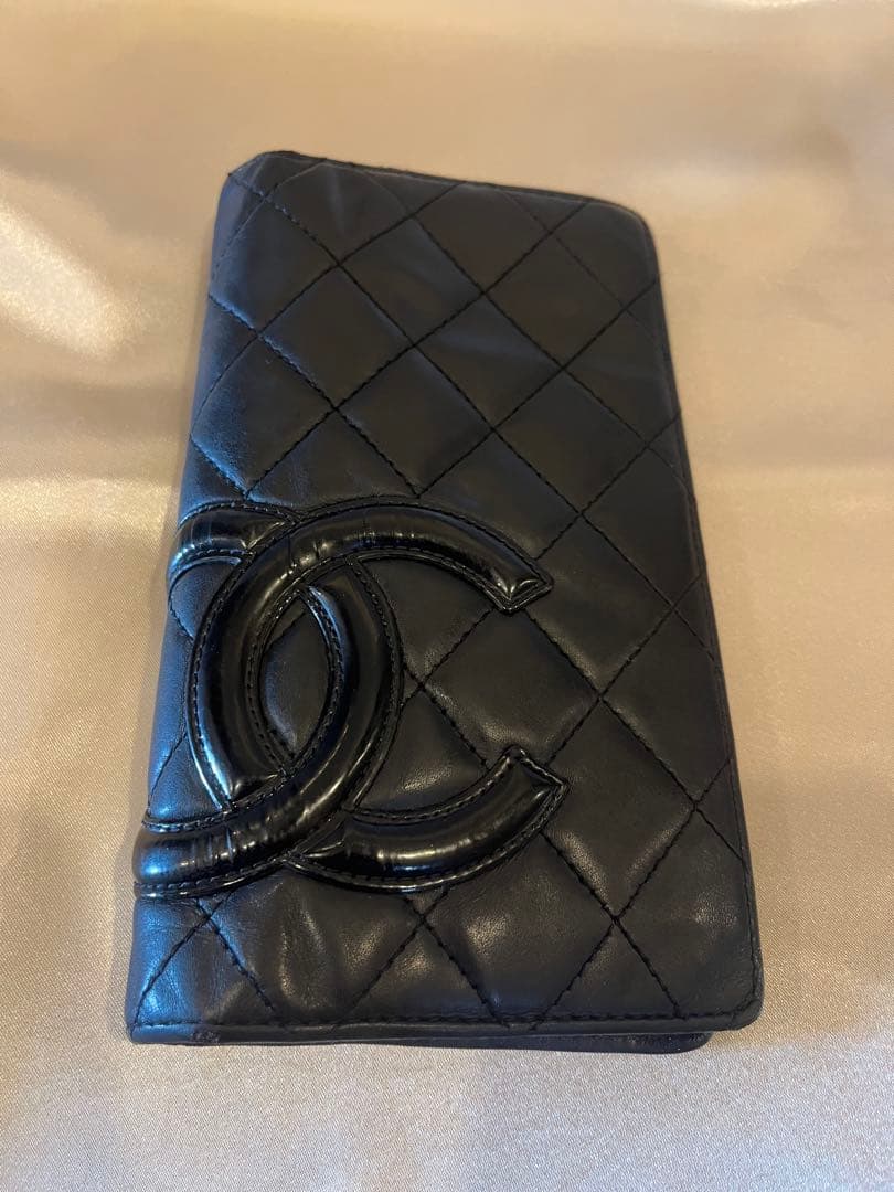 激安ファッション - CHANEL カンボンライン 長財布 黒 ピンク 正規品