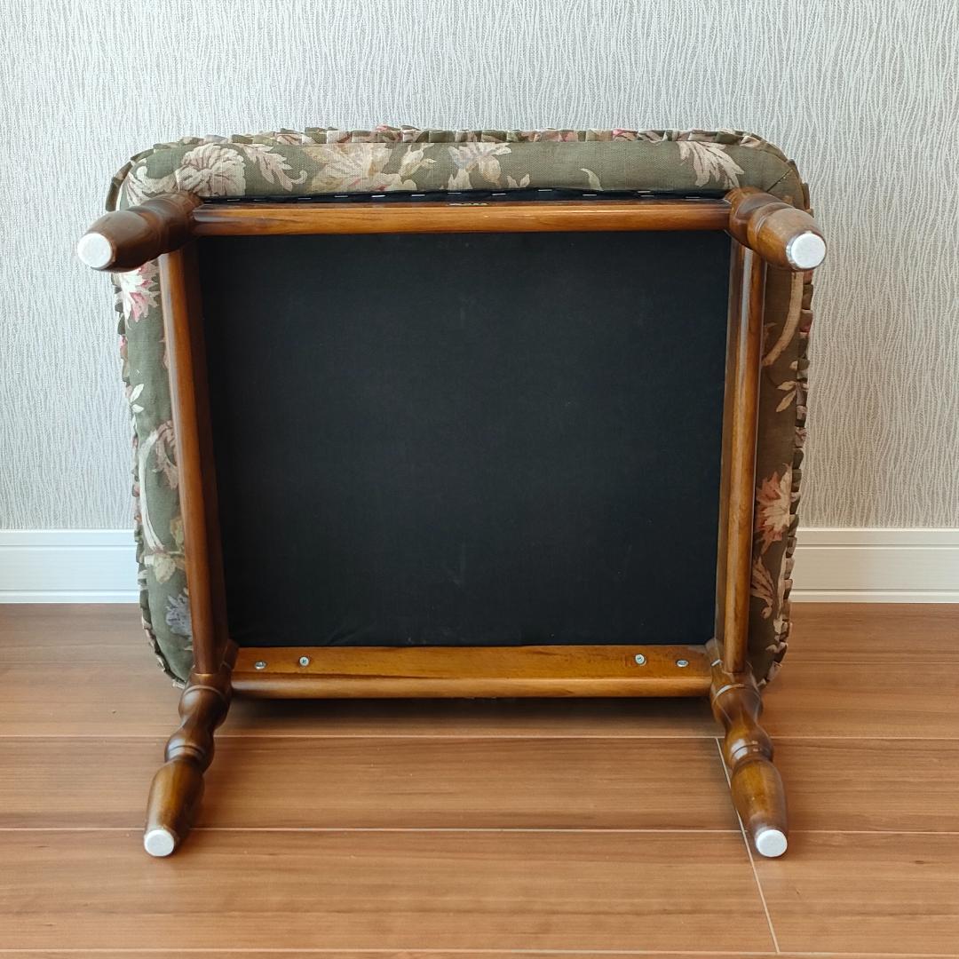 カリモク オットマン コロニアル フリージアグリーン スツール