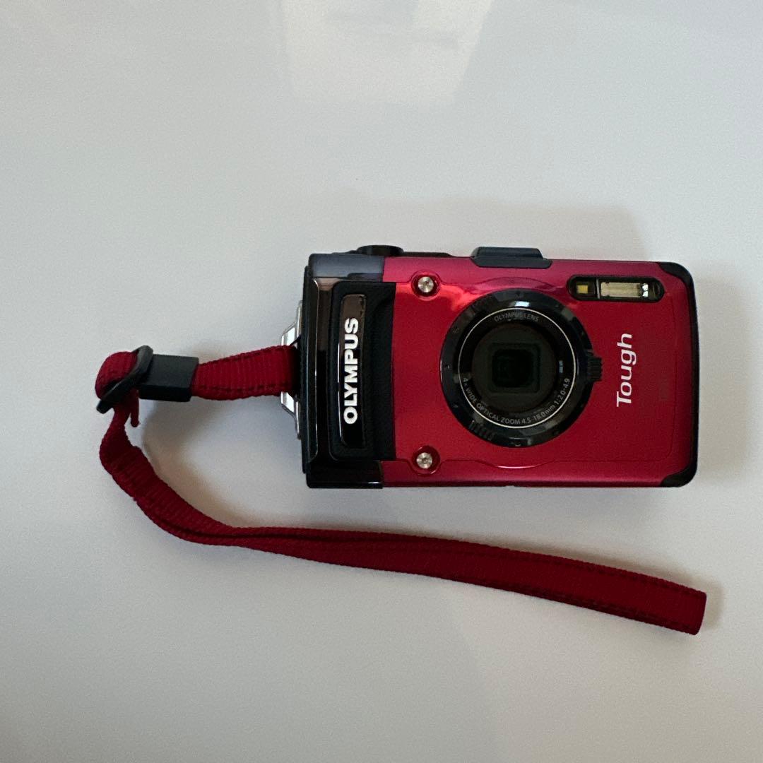 中古]三脚SDカード付OLYMPUS TG-2Toughデジタルカメラレッド