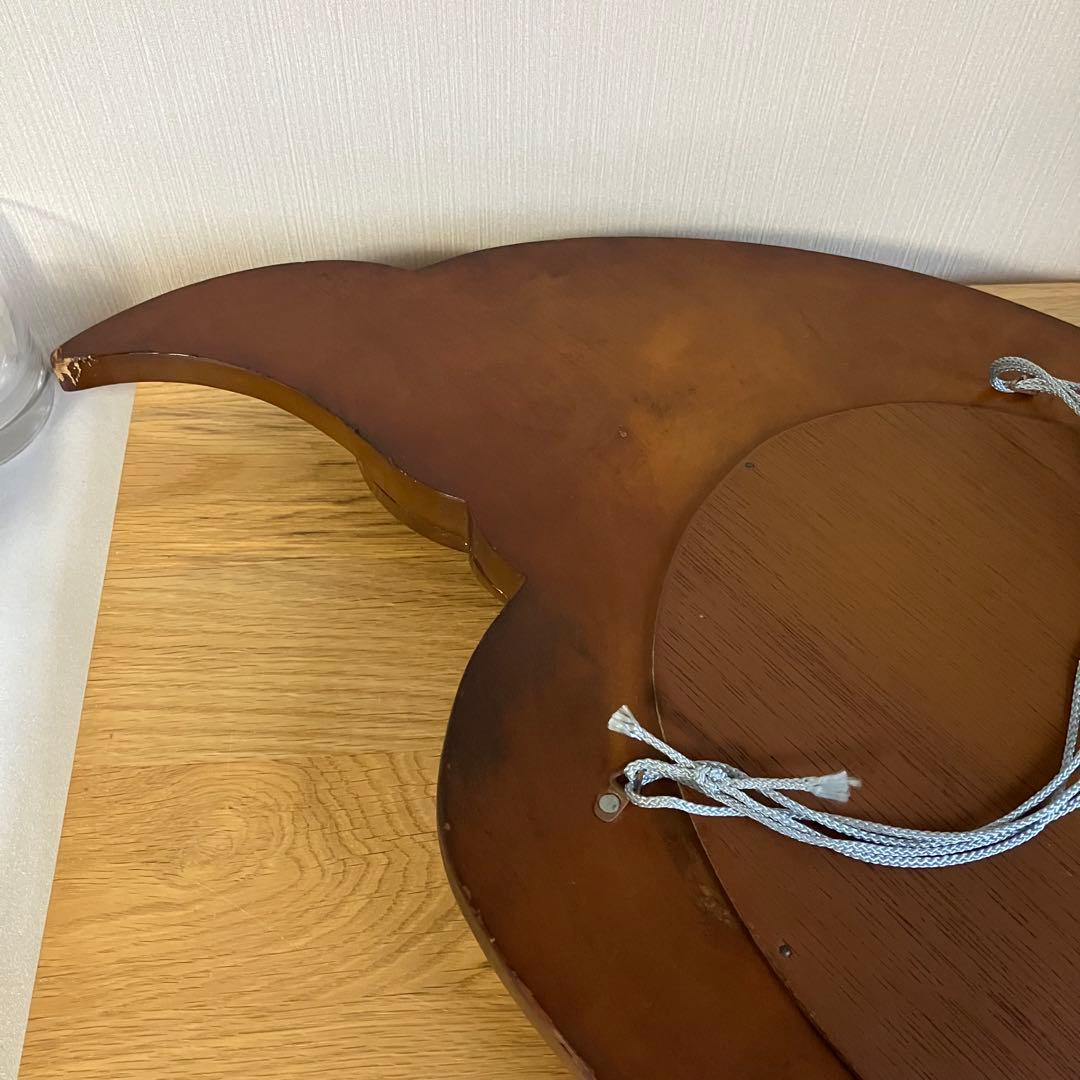 オウム型 壁掛け 木製 ミラー 鏡
