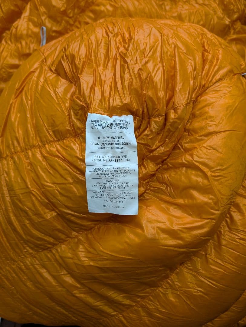 モンベル ダウンハガー800 EXP 1121356 ダウンハガー シュラフ