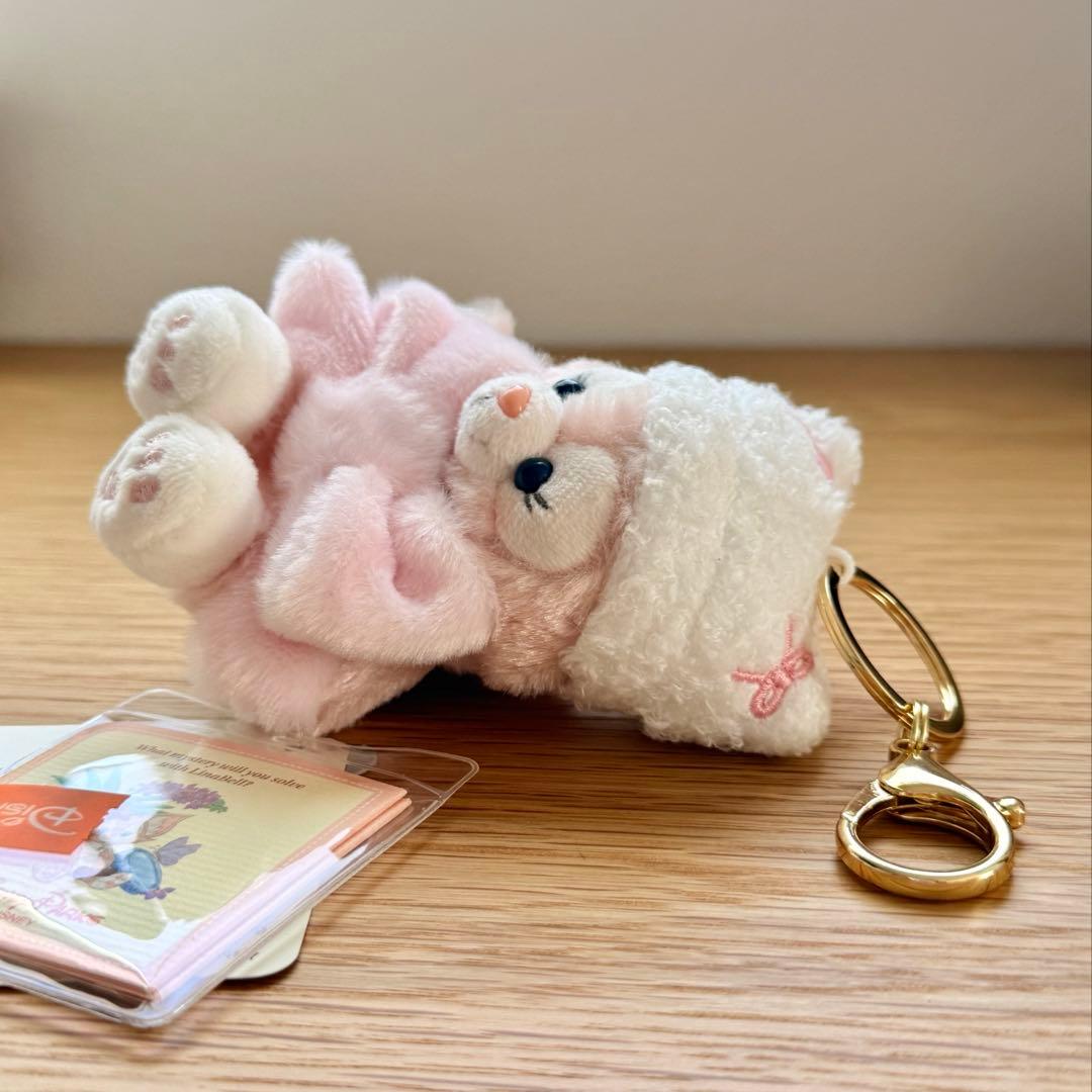 香港 ディズニー お座り リーナベル リボン 冬 猫キャップ 猫耳 キー