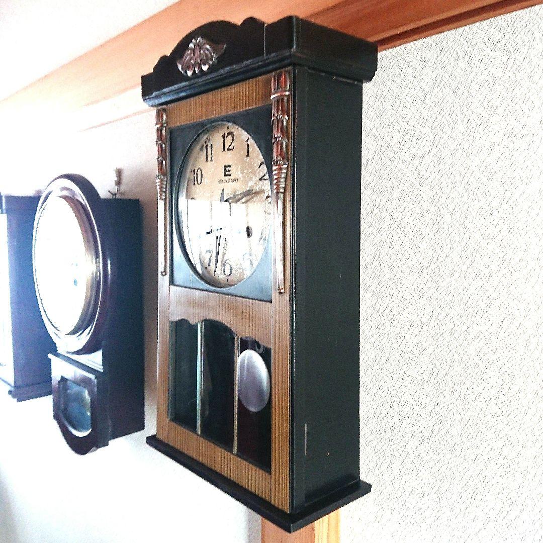 整備済み・完動品〉栄計舎 60日巻長期持続 ゼンマイ振り子時計