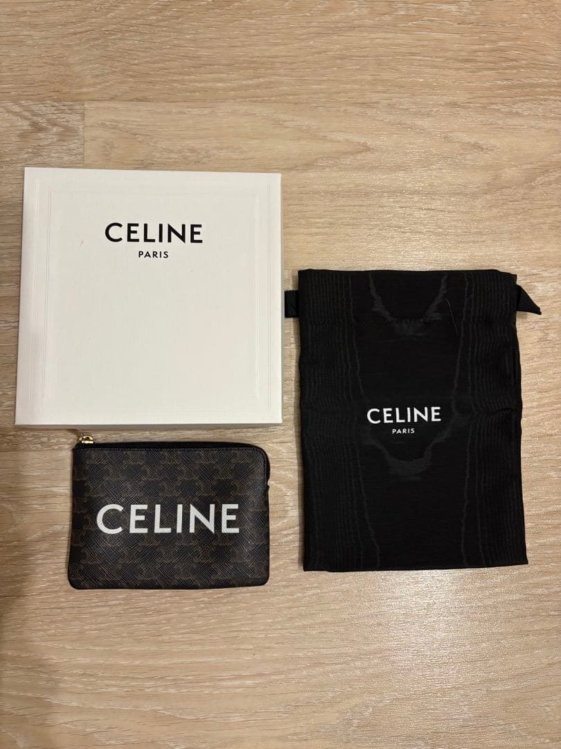CELINE ダークブラウン レザーキーケース CELINE レザー キーケース ダークブラウン CELINE ブラウン レザー