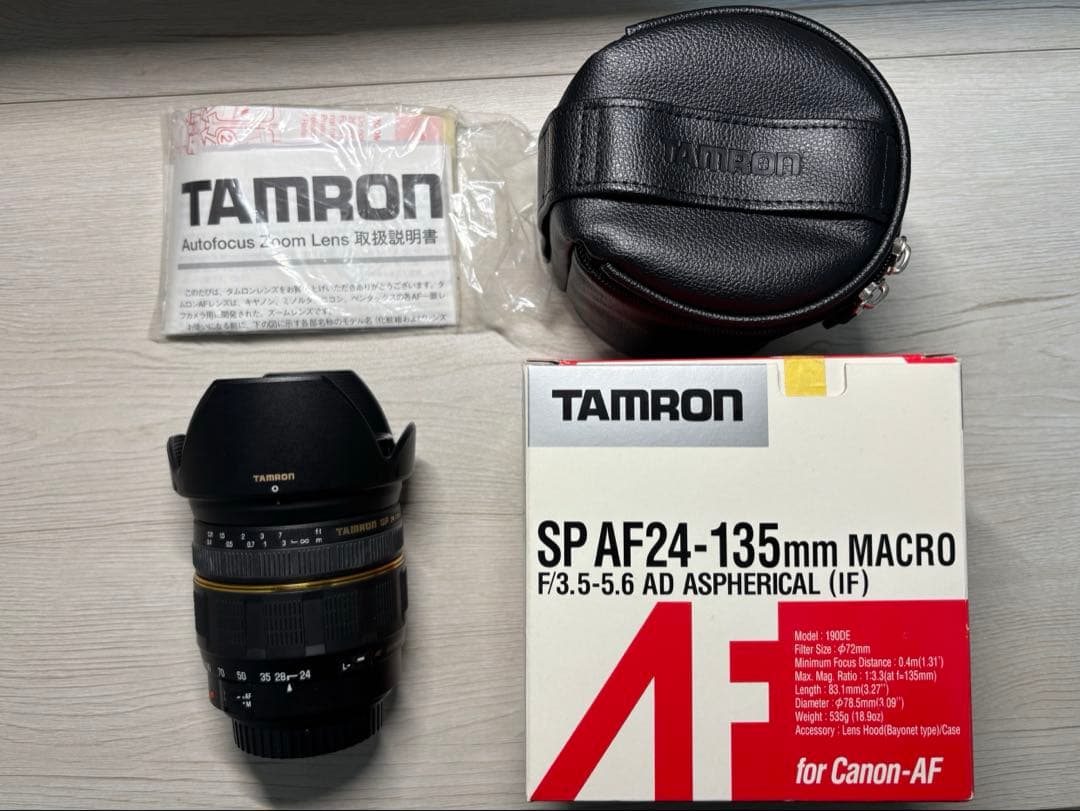 TAMRON 50周年記念モデル　SP AF24-135mm 　キヤノン用 Tamron SP AF 24-135mm F/3.5-5.6 AD Aspherical [IF] Macro 190D