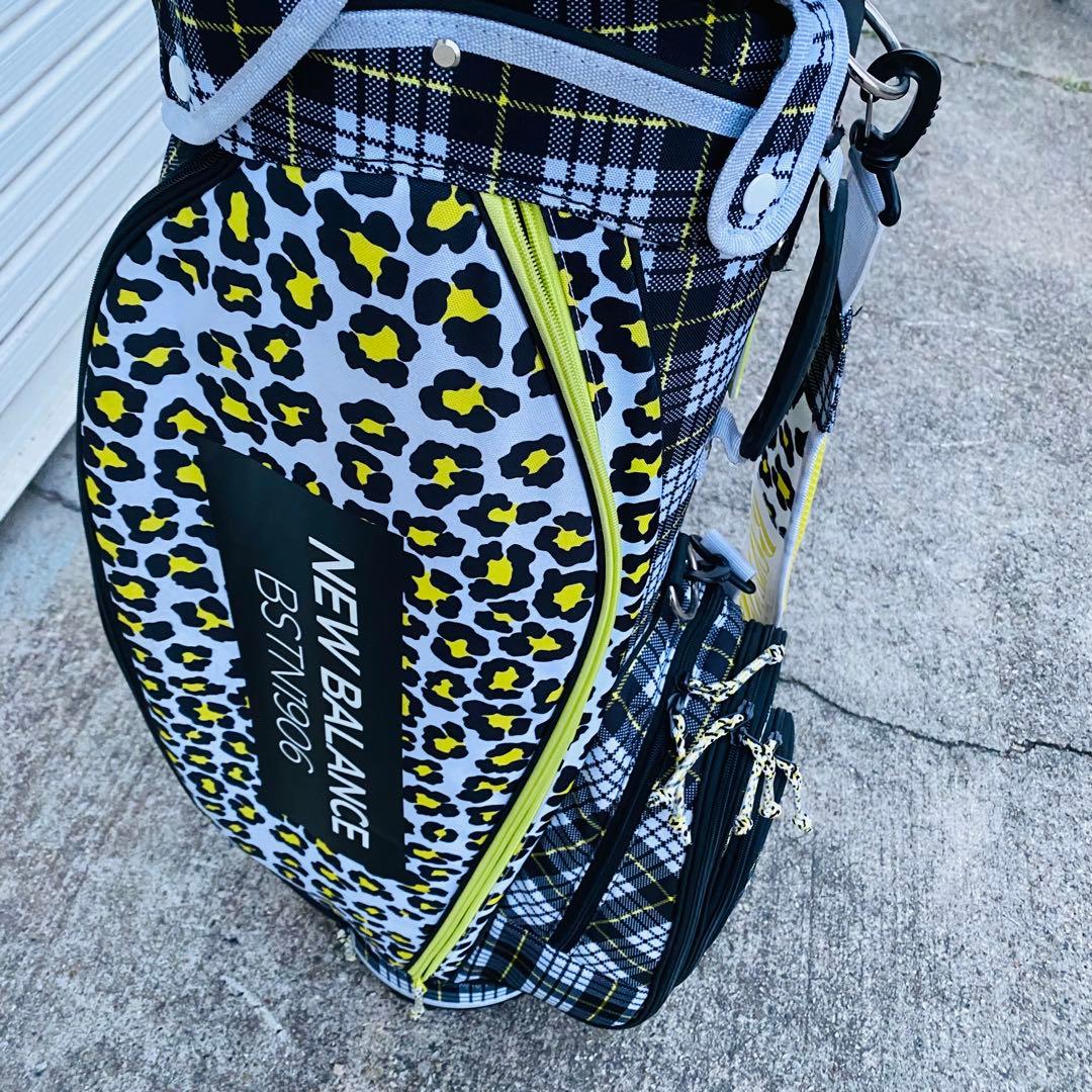 NEW BALANCE チェック柄ヒョウ柄 キャディバッグ ゴルフ Amazon.co.jp