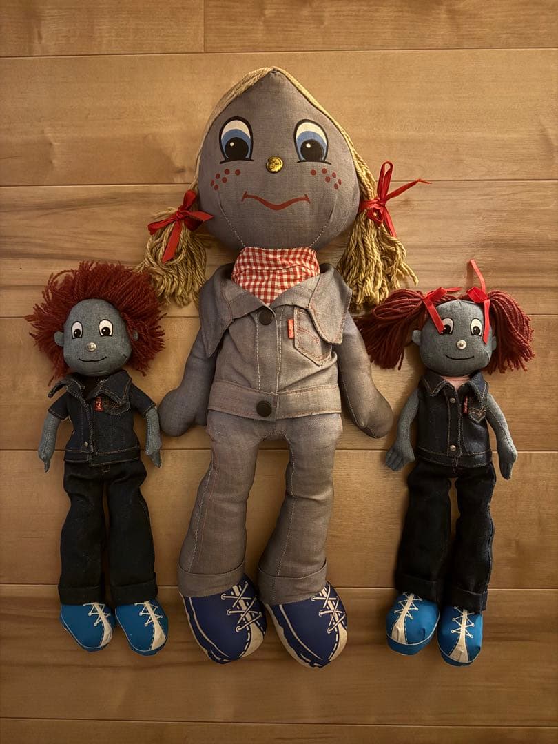 リーバイス ラグドール 特大 ラージサイズ 全長約60cm ぬいぐるみ 70s LEVI'Sリーバイス BIGE デニム ラグドール☆ぬいぐるみ