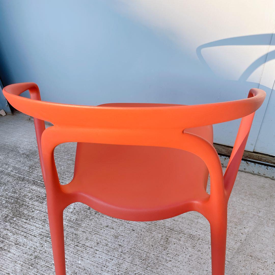 訳あり未使用品】CHERRY エルパソ ダイニングチェア レッド 2脚セット②