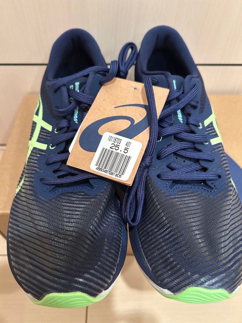 新品未使用❗️ASICS マジックスピード3ネイビー/ライム 25.5cm