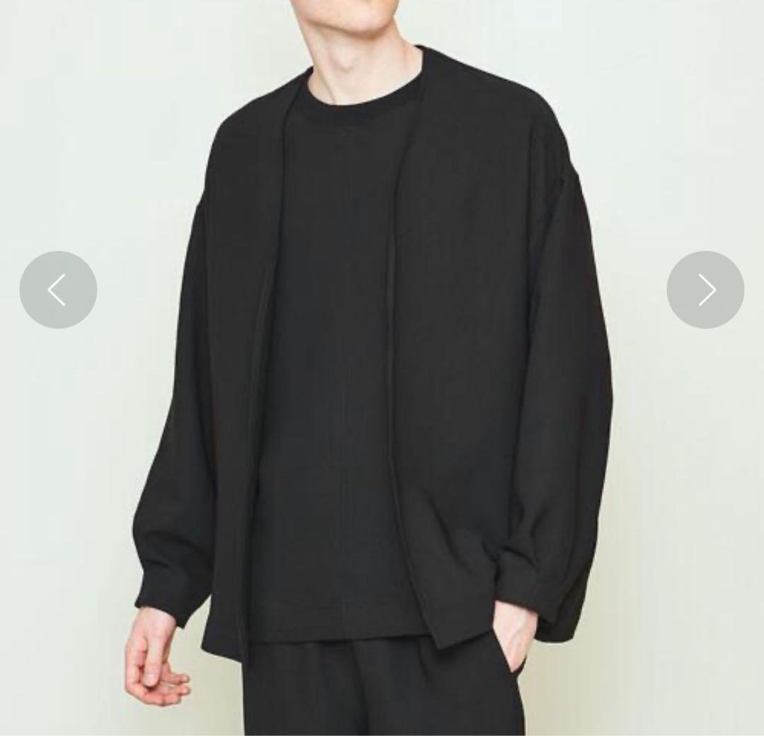 UNITED ARROWS & SONS ノーカラージャケット カーディガン ダブルニット ノーカラー カーディガンジャケット＜A DAY IN THE LIFE