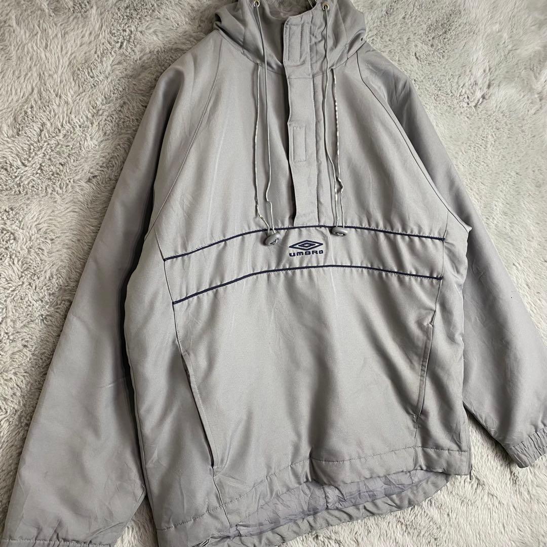 ヴィンテージ】UMBRO アンブロ ナイロン アノラックパーカー グレー