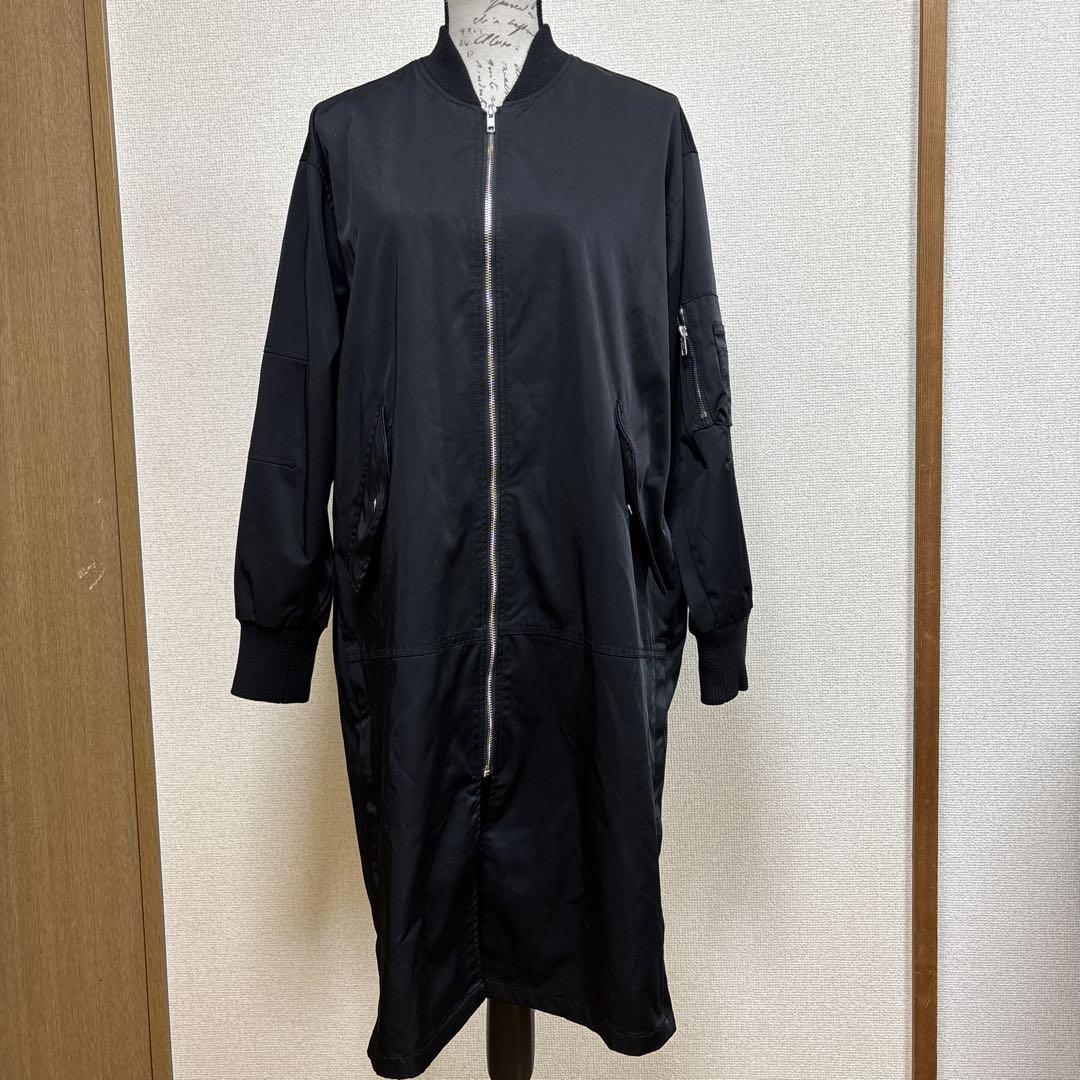 【人気】ダブルスタンダードクロージング　MA-1 ロングコート　ブラック DOUBLE STANDARD CLOTHING（ダブルスタンダードクロージング