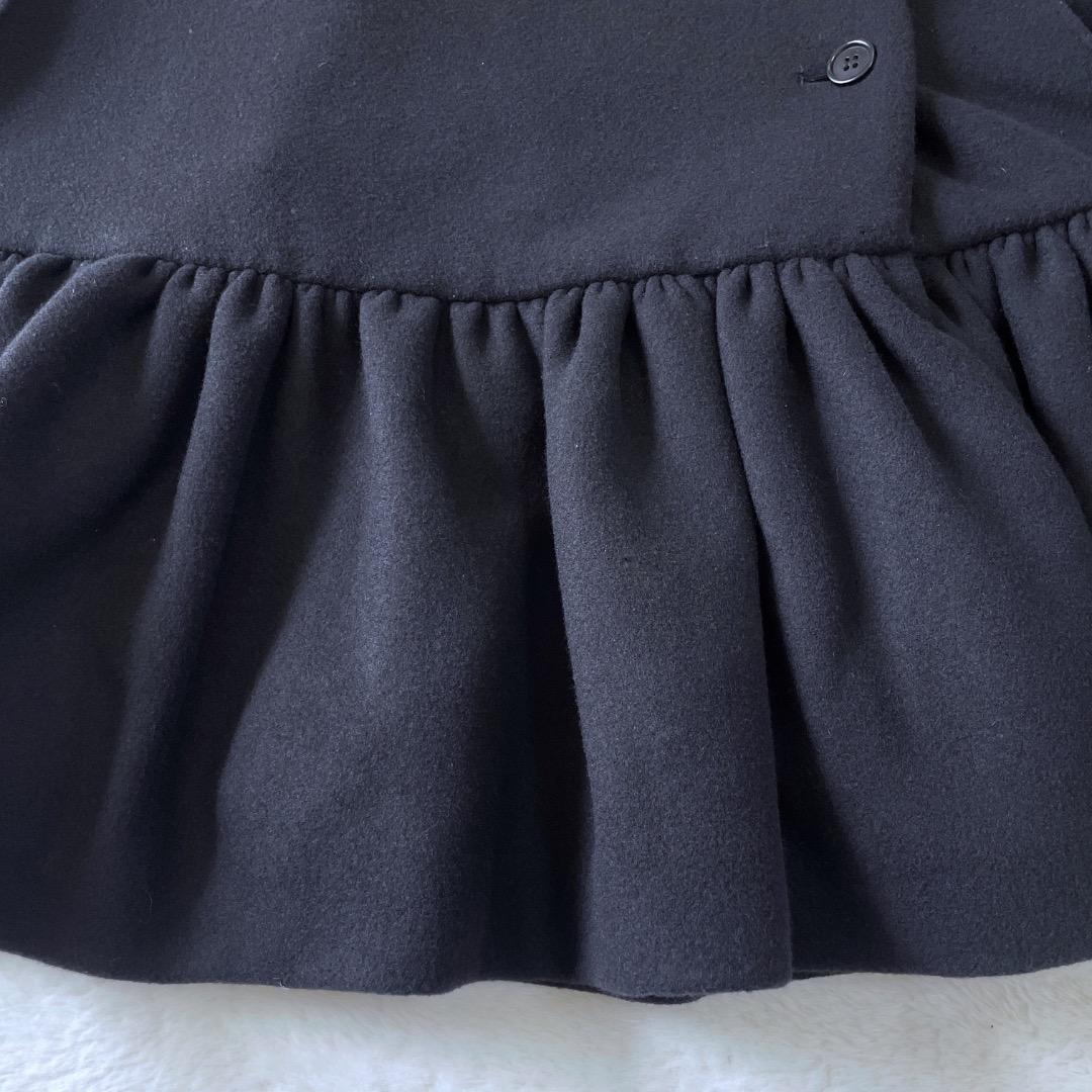 美品♡ MSGM ポンチョ ケープ ブラック フリル ウール 40