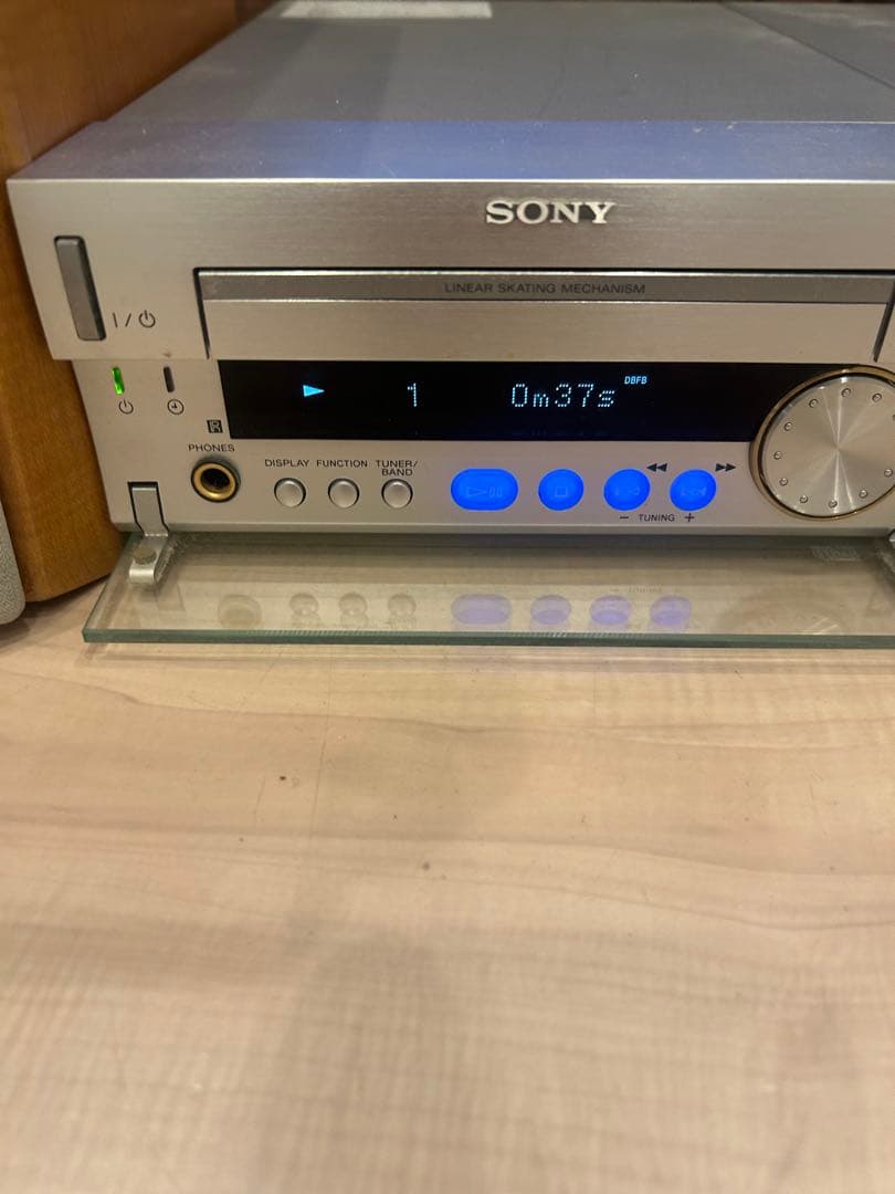 SONY オーディオコンポ CD MDプレーヤー 木製スピーカー mds-sd1