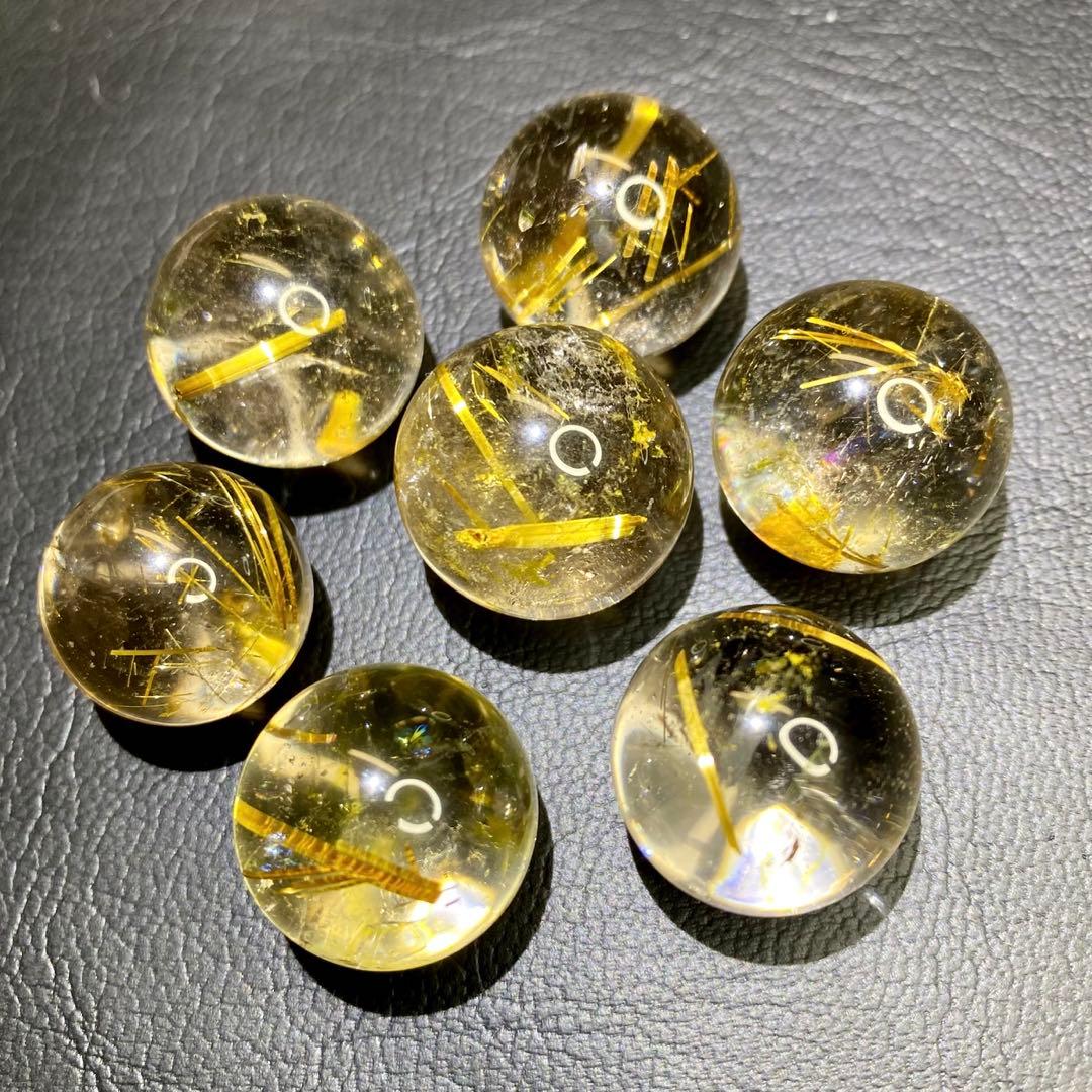 七星陣 【財運・金運・事業運up❗️】レインボー☆タイチンルチル 丸玉