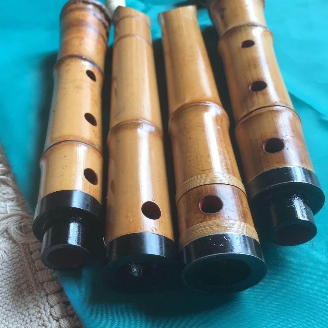 9 尺八　一尺八寸管　二本　尺八ケース付き　値下げ　あとはバッチリ