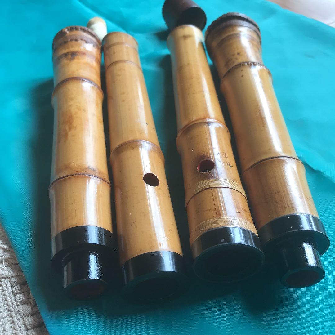 9 尺八　一尺八寸管　二本　尺八ケース付き　値下げ　あとはバッチリ
