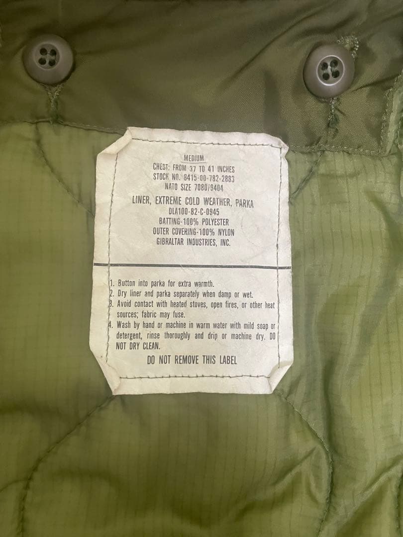 U.S.ARMY M65 フィッシュテールパーカー　80s size M