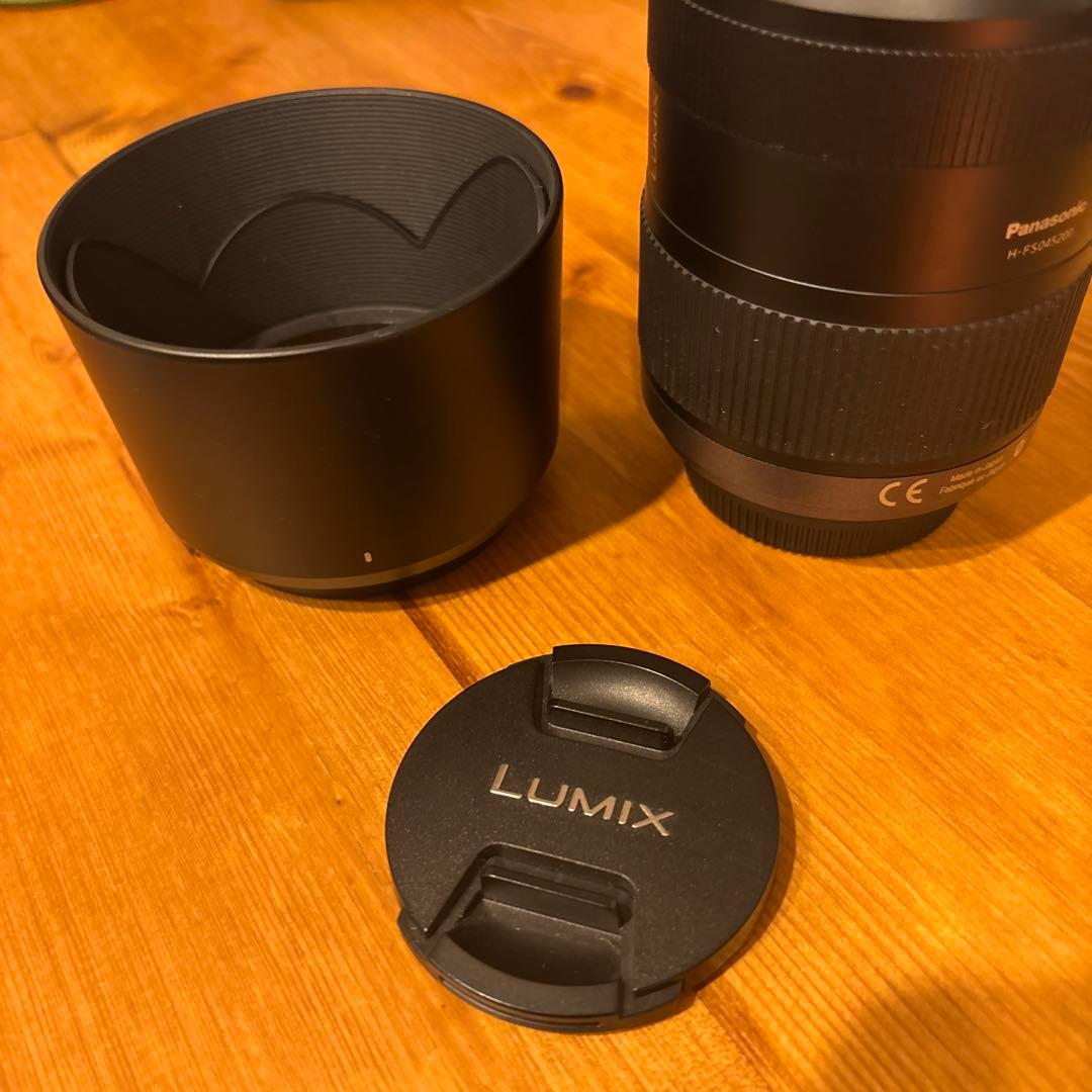 レンズ PanasonicLUMIX G VARIO45-200mm カバー袋付 - メルカリ