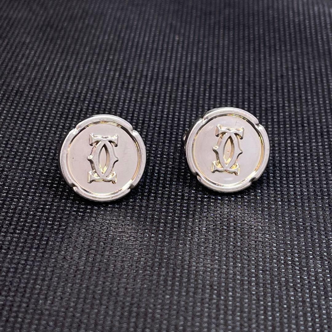 カルティエ カフス ラウンド シルバー ダブルCロゴ #A-169 - メルカリ