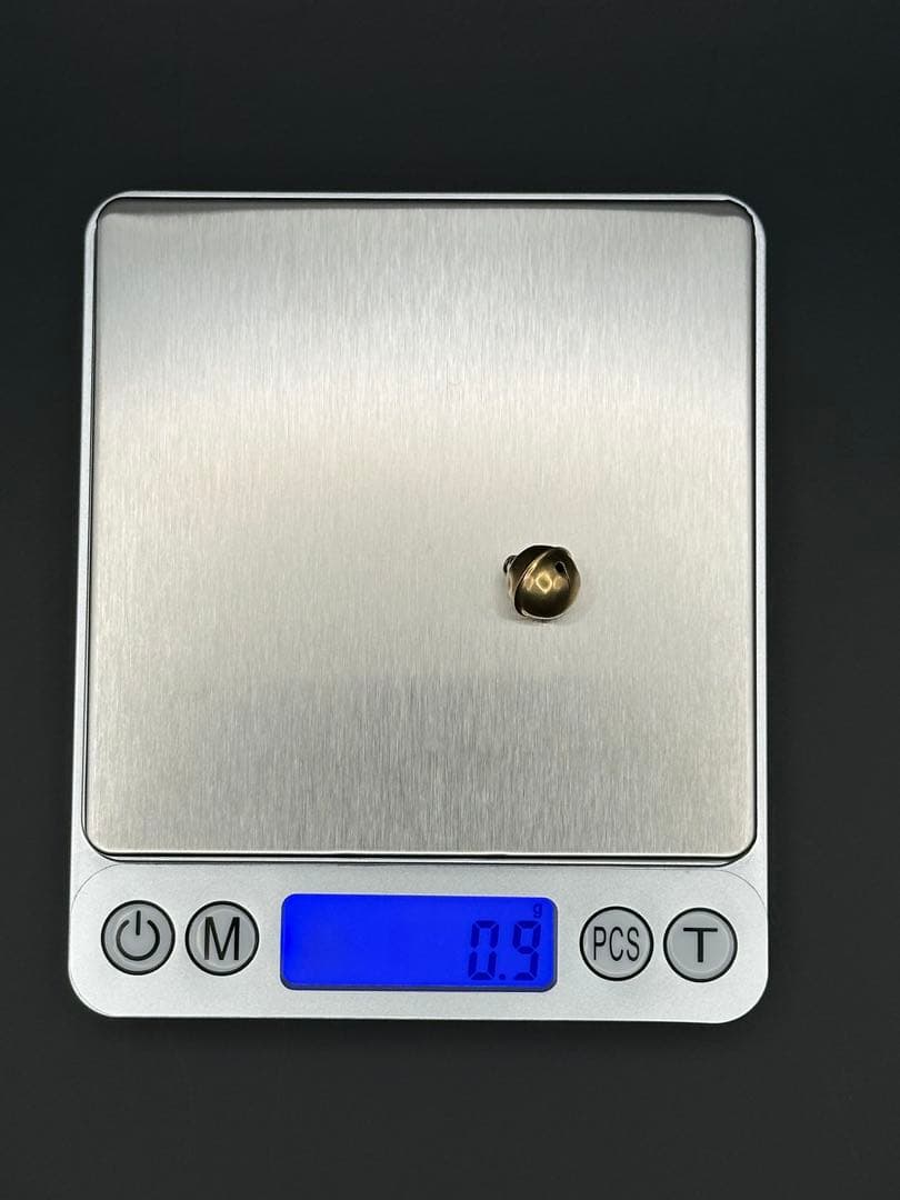 K18 金鈴 0.9ｇ 桐箱付き