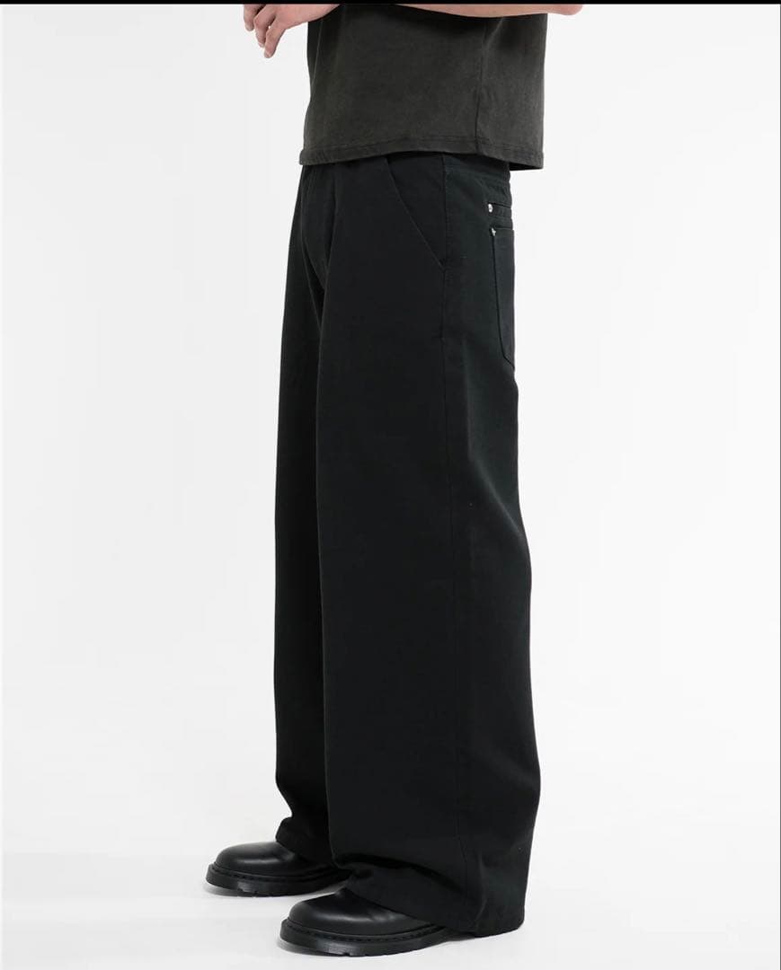 asapmode Stacked Canvas Wide-Leg Pants L