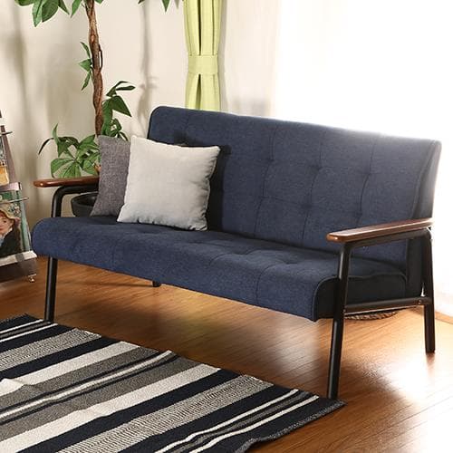 長野県引取限定」 東京インテリア3人掛けソファBLACK スツール付き