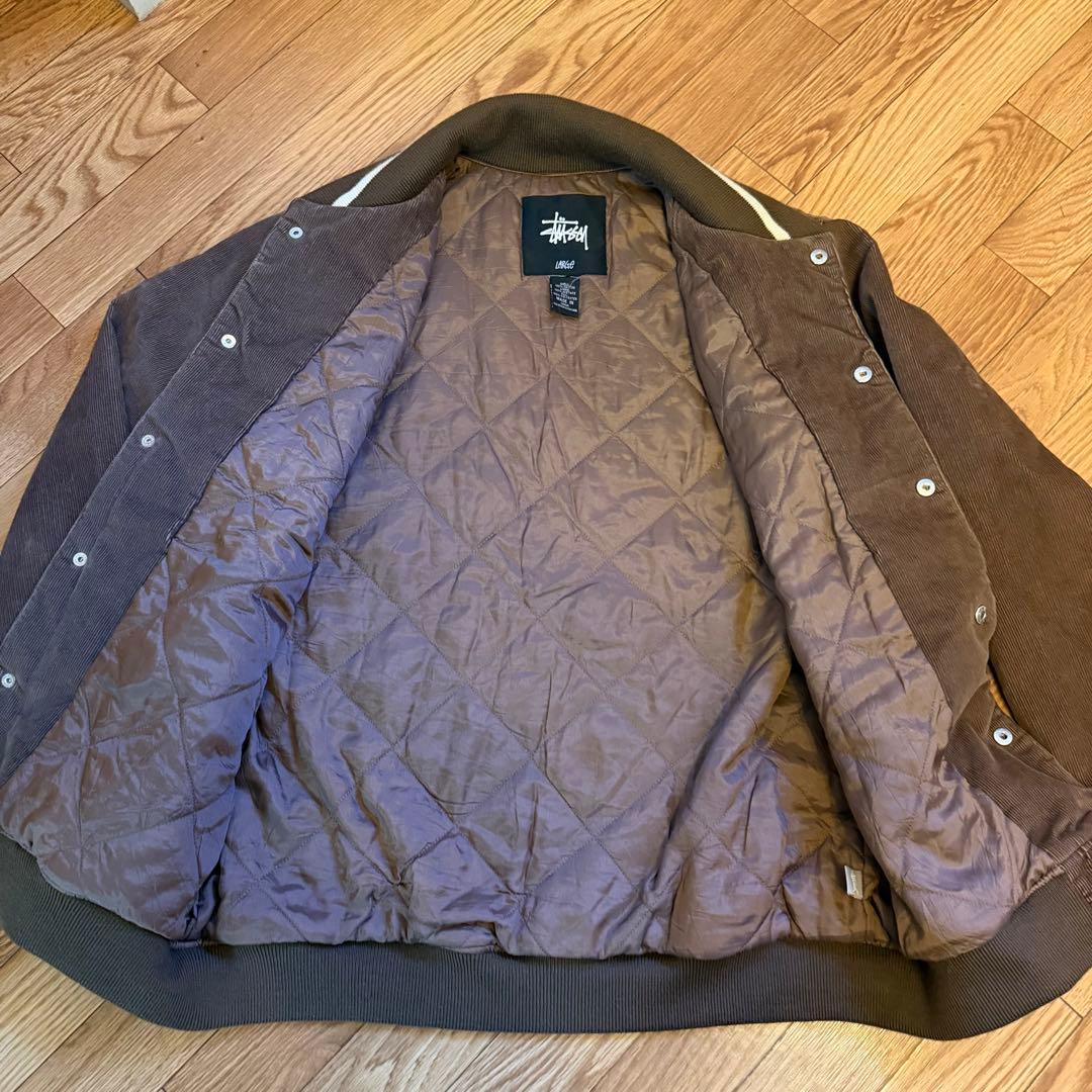 00s stussy ssリンク コーデュロイジャケット ブラウン Lサイズ STUSSY