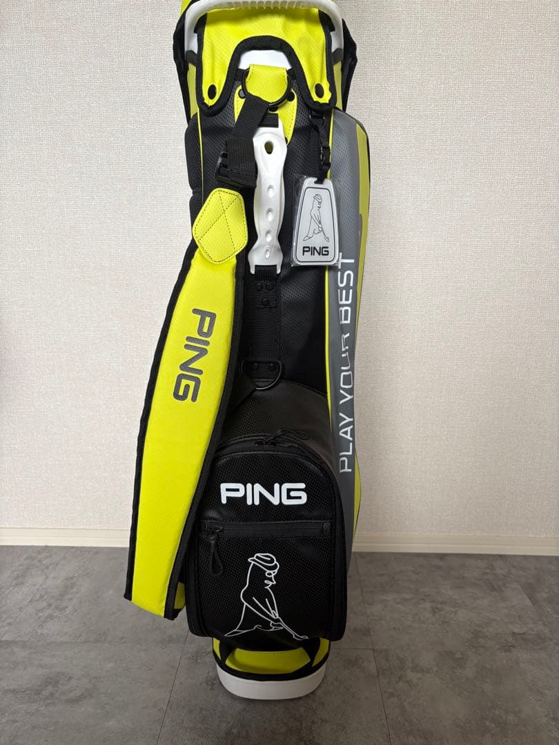 未使用品 PING キャディバッグ 24年モデル イエロー×ブラック - ゴルフ