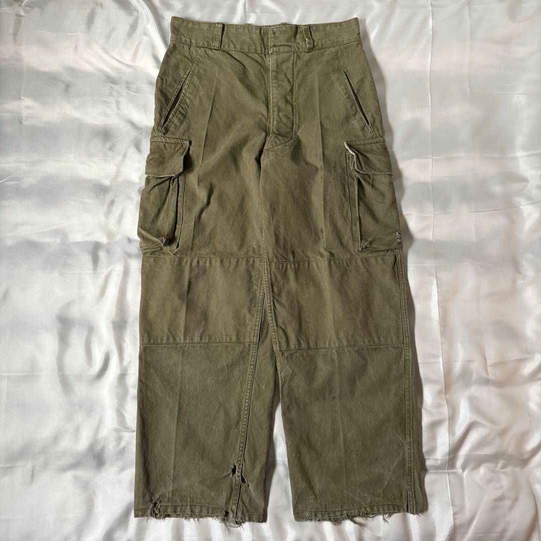 40s 50s vintage フランス軍 M47 カーゴパンツ 前期 33相当 古着 Deadstock!! 40-50s フランス軍 名作 M47 M-47 前期 ヘビー