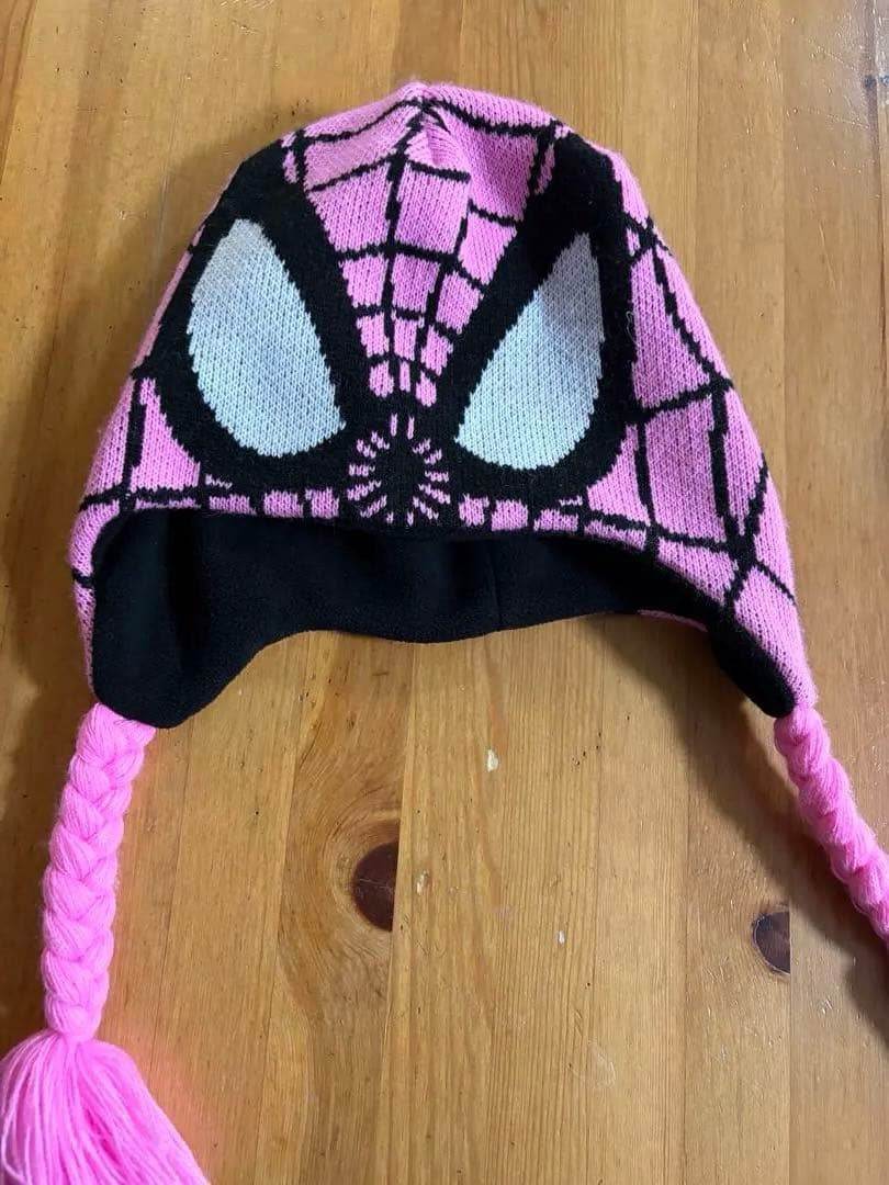 fti fuckthisindustryスパイダーマン ピンク ニット帽 fti fuckthisindustryスパイダーマン ピンク ニット帽 - メルカリ