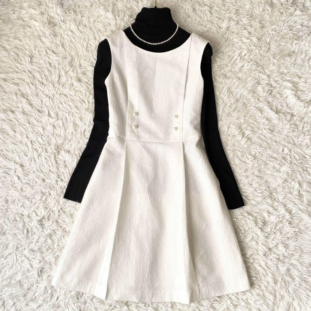 極美品✨Rene TISSUE 高級ツイードワンピース フレア パール ホワイト クラシカルツイードフレアミニワンピース – poláura OFFICIAL ONLINE STORE