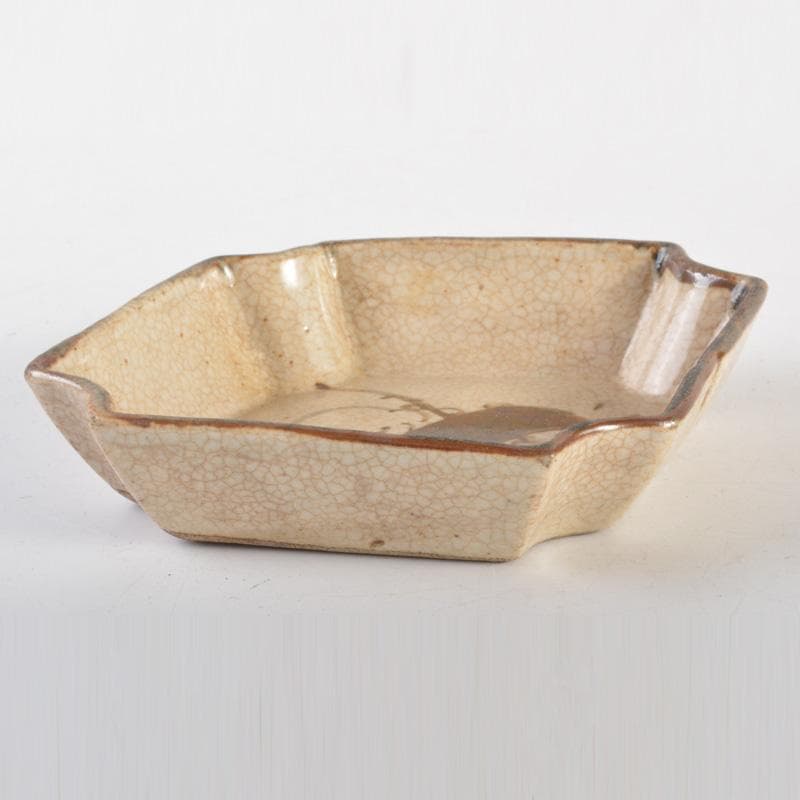 瀬戸焼 古瀬戸 鉄絵 梅花文 小皿 菱皿 銘々皿 十三客