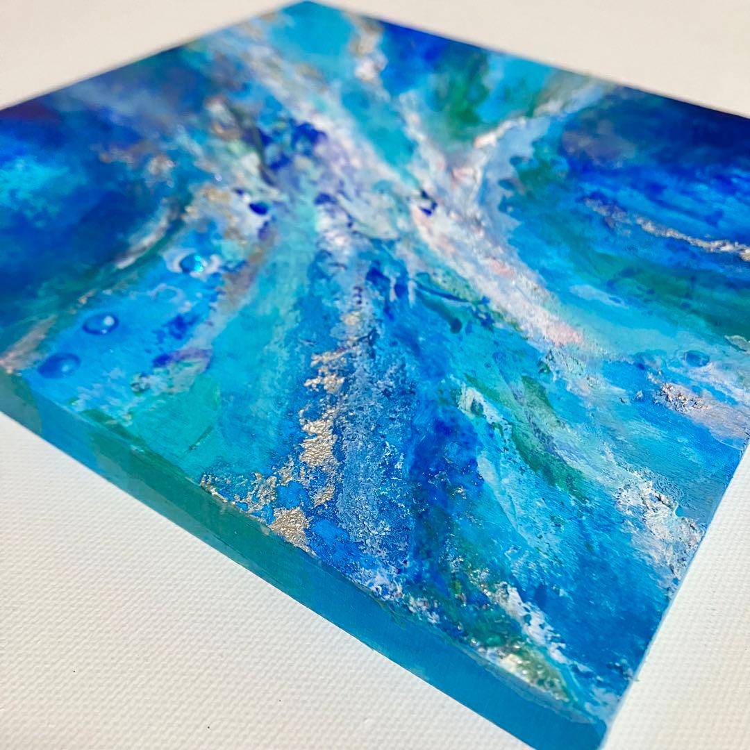 Aqua＊テクスチャーアート 絵画 原画 抽象画 海 夏 現代アート - メルカリ