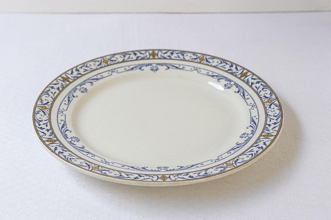 フランスアンティーク　クレイユモントロー　COLBERT　平皿　24.5cm