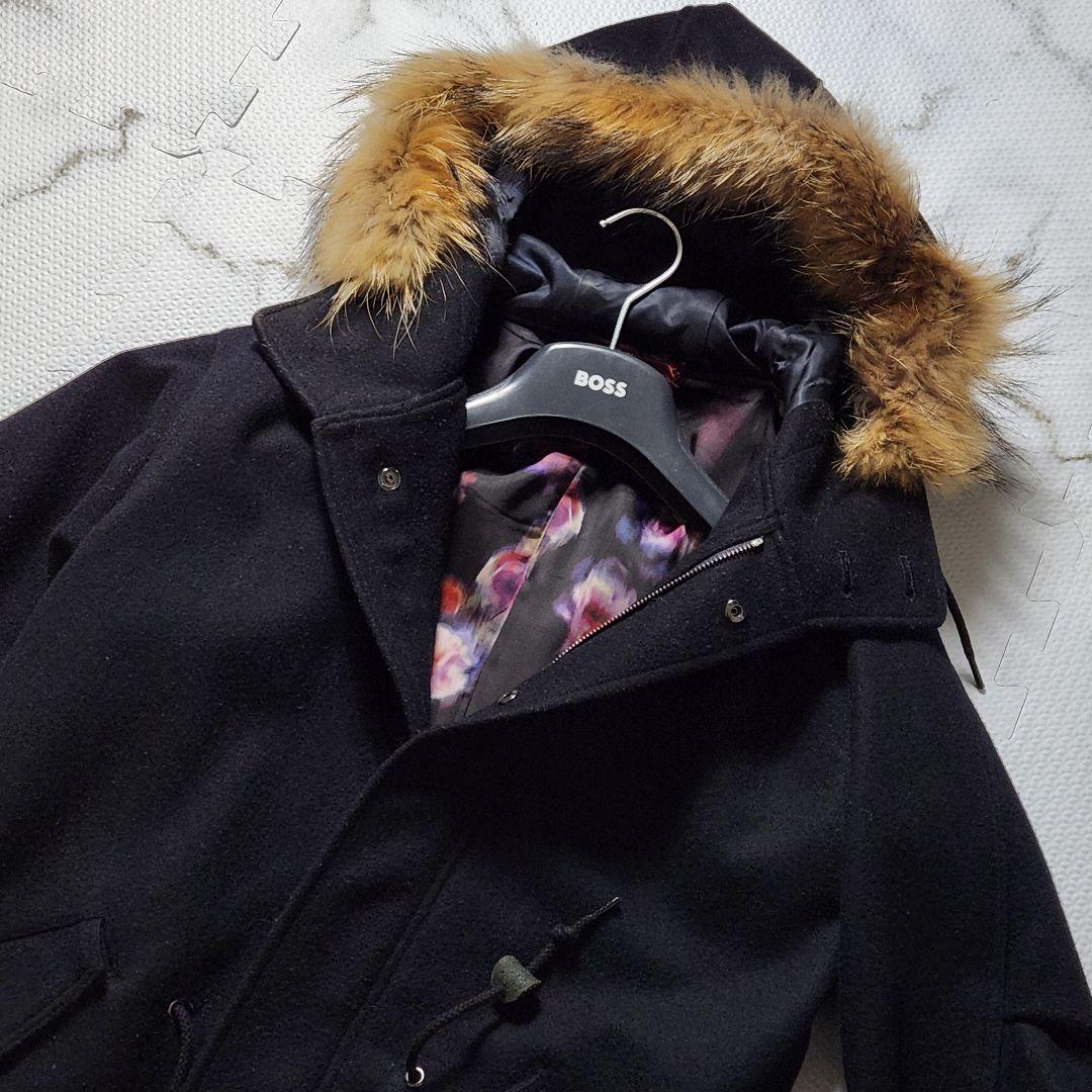 入手困難✨ポールスミス ロングコート カシミヤ 裏地花柄 ファー