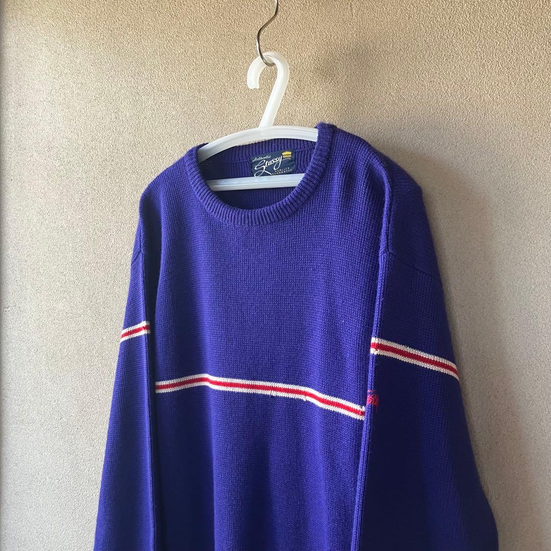 初期 80s 90s old stussy ニット 王冠タグ vintage - メルカリ