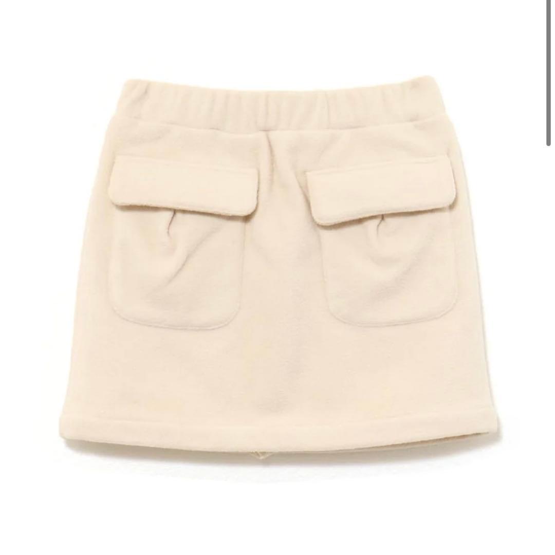 スカート Mary logo fleece skirt andmary ivory ANDMARY】Mary logo fleece skirt