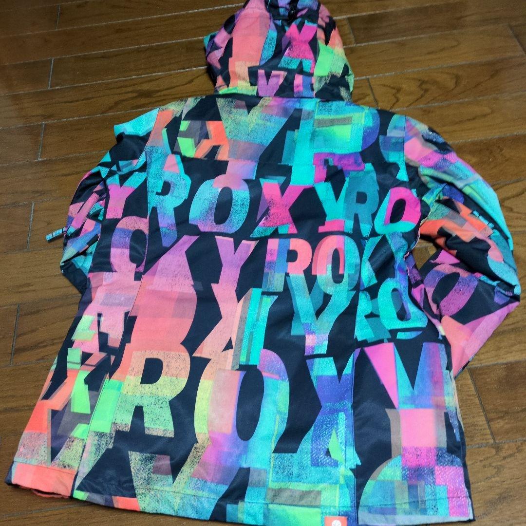 ROXY スノボウェア 上下セット M 総柄 ロゴ ベージュ