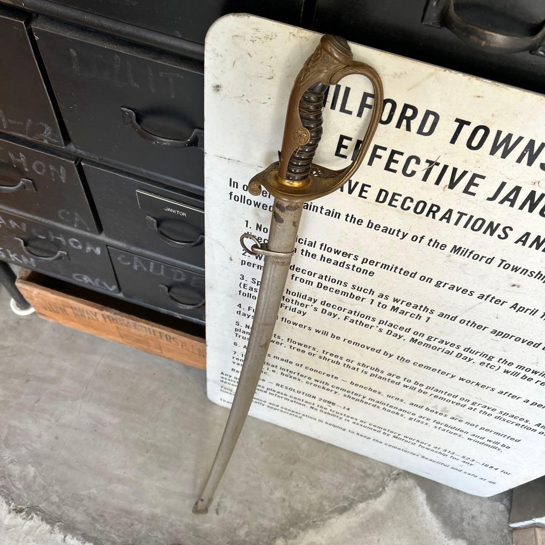 観賞用】古道具 模造刀 骨董品 日本軍 装品 インダストリアル