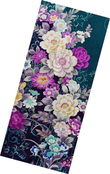 もりはなえ 振袖 豪華な色柄 紋意匠生地 身丈166cm ガード加工済